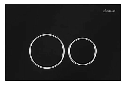 Кнопка смыва Caprigo Dew-r ABS DA001 черный/хром , изображение 1