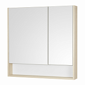 Зеркало-шкаф Aquaton Сканди 90 белый, дуб верона , изображение 1