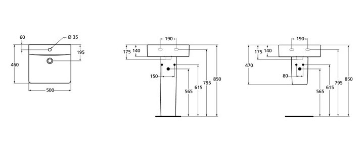 Раковина Ideal Standard Connect Cube E788401 50 см , изображение 5