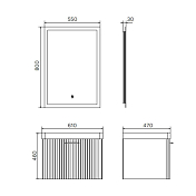 Тумба с раковиной Comforty Ангара 60П дуб латте , изображение 8
