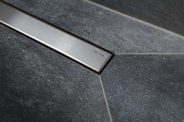 Поддон для душа Pestan Confluo Board 90x90 под плитку со встроенным лотком, решетка хром матовый , изображение 6