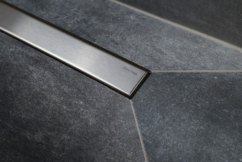 Поддон для душа Pestan Confluo Board 90x90 под плитку со встроенным лотком, решетка хром матовый , изображение 6
