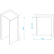 Изображение Душевая перегородка RGW Walk In WA-002G 120 см Душевая перегородка RGW Walk In WA-002G 120 см , изображение 2