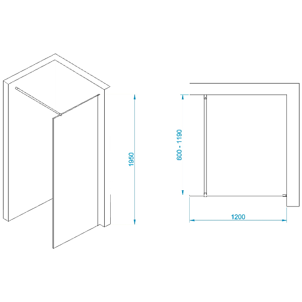 Душевая перегородка RGW Walk In WA-002G 120 см , изображение 2