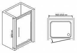 Душевая дверь в нишу RGW Passage PA-05 100 см , изображение 4