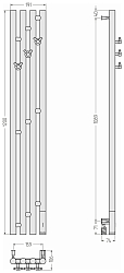 Фото Полотенцесушитель электрический Сунержа Кантата 3.0 120х15.9 R состаренная латунь