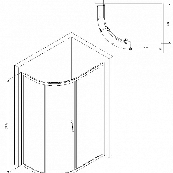 Душевой уголок AM.PM Like W83G-302U120CG , изображение 12