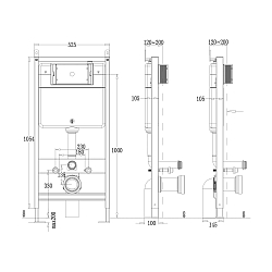 Фото Комплект Point Меркурий PN48311WC (унитаз с инсталляцией, сиденье с микролифтом, клавиша Венера, белый/хром)