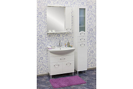 Зеркало-шкаф Sanflor Палермо 75 R белый глянец , изображение 3