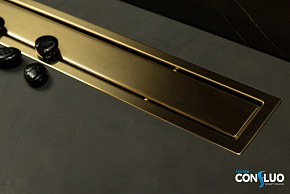 Фото Душевой лоток Pestan Confluo Premium Gold Line 300 с решеткой