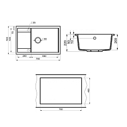 Фото Мойка кухонная Point Велета 78 PN3002W белая