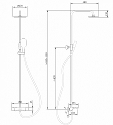 Фото Душевая стойка Abber Thermostat AF8516 хром