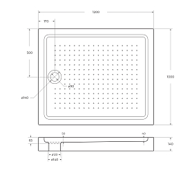 Фото Поддон для душа BelBagno TRAY-BB-AH-120/100-15-W 120x100