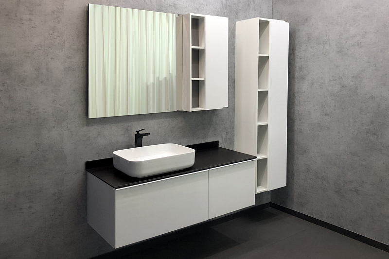 Зеркало-шкаф Comforty Милан 120 белый глянец , изображение 3