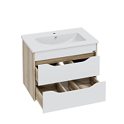 Тумба под раковину СаНта Сатурн 75 подвесная, дуб австрийский , изображение 11