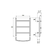 Полотенцесушитель электрический Point Афина П3 50х50 хром , изображение 4
