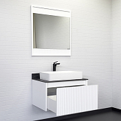 Тумба с раковиной Comforty Марсель 75 белый матовый, с раковиной Comforty 78189 , изображение 4