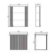 Тумба с раковиной Comforty Лима 70П белый матовый , изображение 5