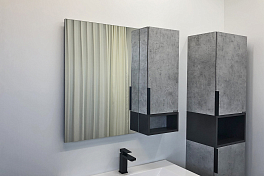 Зеркало-шкаф Comforty Франкфурт 90 бетон светлый , изображение 3