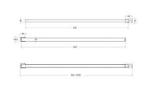 Фото Душевая перегородка BelBagno Kraft L-1-100-C-Cr