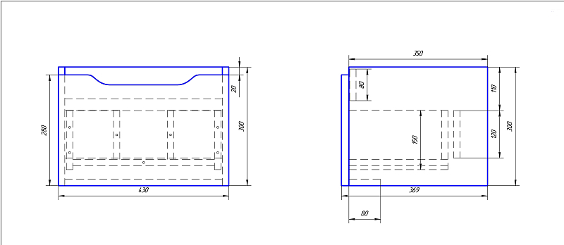 Тумба под раковину Dreja Tiny 50 белый глянец , изображение 2