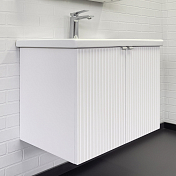 Тумба с раковиной Comforty Лима 70П белый матовый , изображение 1