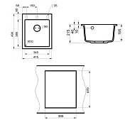 Мойка кухонная Point Динара 42 PN3004W белая , изображение 3