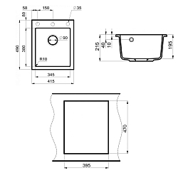 Фото Мойка кухонная Point Динара 42 PN3004W белая