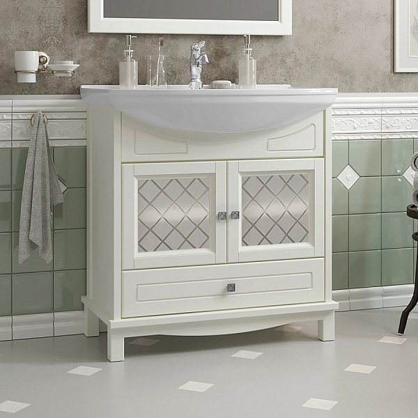 Тумба под раковину Opadiris Омега 75 cлоновая кость , изображение 1