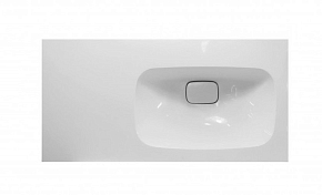 Фото Тумба с раковиной Эстет Barcelona 90 R белая подвесная 3 ящика