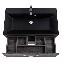 Фото Мебельная раковина BelBagno Marino BB800/450-LV-ART-AST-NERO 80 см