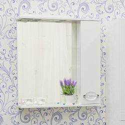 Фото Зеркало-шкаф Sanflor Палермо 65 R белый глянец