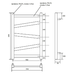 Фото Полотенцесушитель электрический Point Феникс П5 PN15156WE 50x60 белый