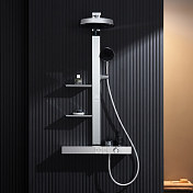 Душевая стойка Black&White Gravity GH-9005-C хром , изображение 7