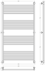 Фото Полотенцесушитель водяной Сунержа Богема+ прямая 150x80 без покрытия