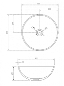 Раковина Abber Stein AS2608 40 см , изображение 5