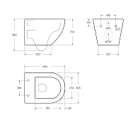 Унитаз подвесной Cezares Relax CZR-38088-49-TH-TOR/SC , изображение 14