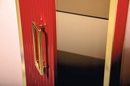 Шкаф-пенал Armadi Art Monaco 35 бордовый, золото , изображение 2