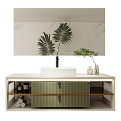 Тумба с раковиной Black&White Gravity AV707.1500 MINT 150 зеленый матовый , изображение 1