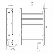 Полотенцесушитель электрический Domoterm Классик 50х80 R , изображение 4