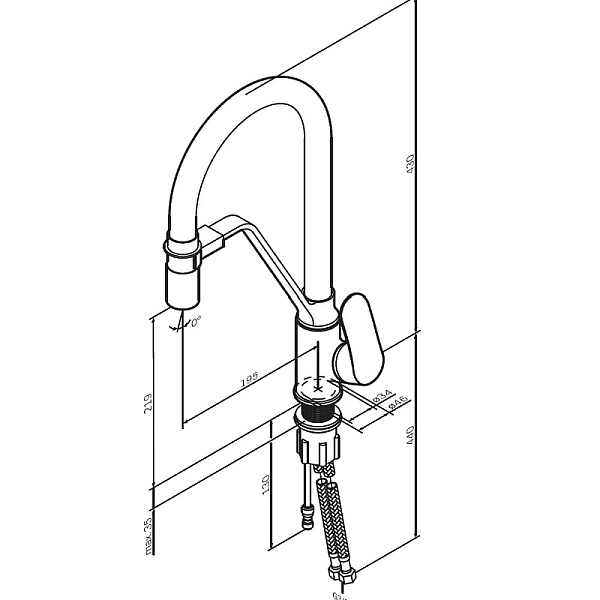 Смеситель AM.PM Like F8007802 для кухонной мойки , изображение 11