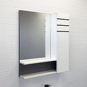 Зеркало-шкаф Comforty Нарва 70 белый матовый , изображение 1