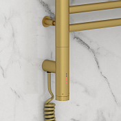 Полотенцесушитель электрический Сунержа Богема 3.0 прямая 100х30 L золото матовое , изображение 3
