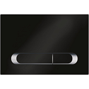 Кнопка смыва KK-POL M09 V1 350/PPC/063-00-03 черная/хром , изображение 1