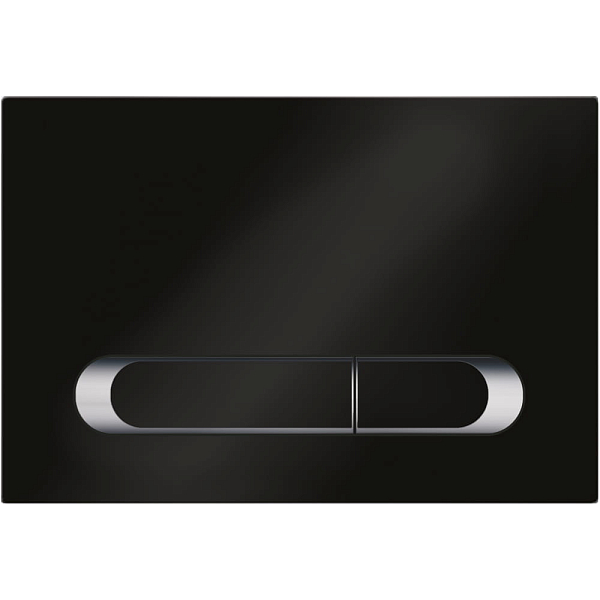 Кнопка смыва KK-POL M09 V1 350/PPC/063-00-03 черная/хром , изображение 1