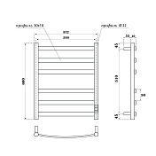 Полотенцесушитель электрический Point Антея П6 50x60 черный , изображение 4