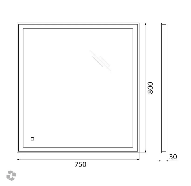 Зеркало BelBagno SPC-GRT-750-800-LED-TCH , изображение 8