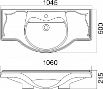 Мебельная раковина Roca America 105 , изображение 8