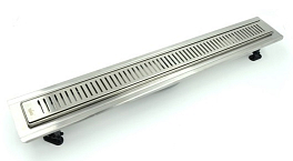 Душевой лоток Timo Basic Steel BSSG-60 S50Rb с решеткой 60 см , изображение 1
