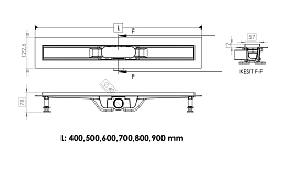 Душевой лоток Timo Smart SM-PG80-LS40(DRY) с решеткой 80 см , изображение 6